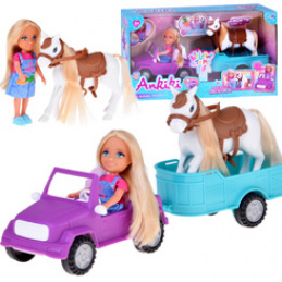 Ankiki Doll Set Farmer with Horse, Car, and Trailer ZA5881 universal