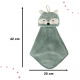 Children's towel for kindergarten 42x25cm blue fox