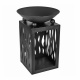 Linder Exclusiv Portable Fire Pit 45 cm with Wood Storage