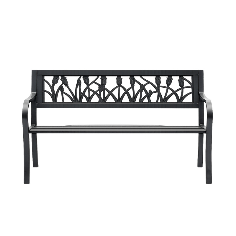 Aga Metal Garden Bench 125x53x77 cm