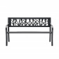 Aga Metal Garden Bench 125x53x77 cm