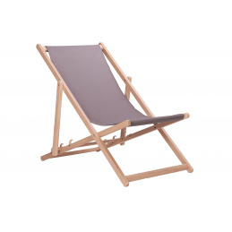 Aga Wooden Folding Lounger Grey