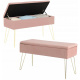 Aga Stool with storage space Pink