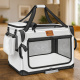 Tresko Pet Carrier for Dogs and Cats 92x63x63 cm Light Grey