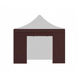 Aga Sidewall with door POP UP 3x3 m Brown