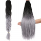 Hair Cane synthetic hair Ombre grey ISO