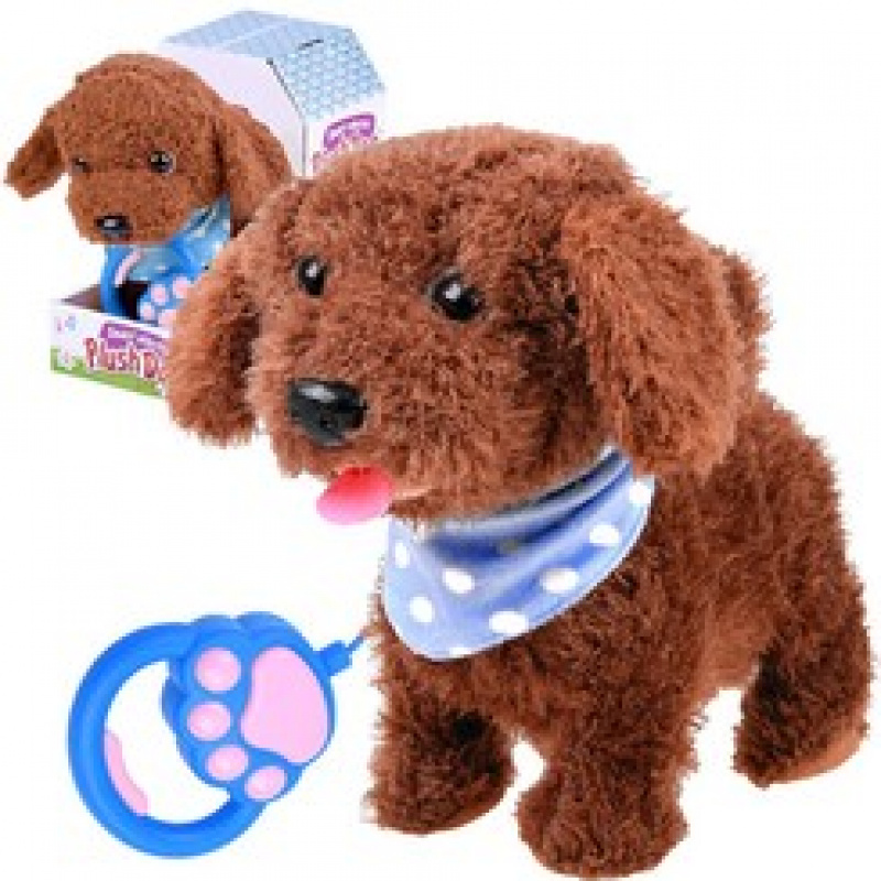 Interactive dog walking and barking ZA2857 - Brown