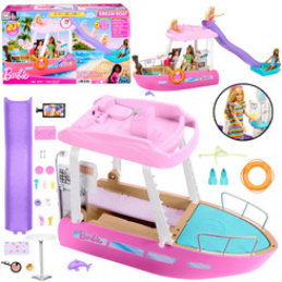 Mattel Barbie Motorboat for Dolls with INTERIOR TRANSFORMATION + Accessories ZA6042 Universal