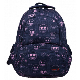 St.RIGHT School backpack four-chamber Emoji