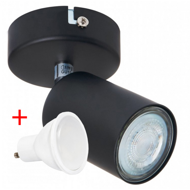 Ceiling spotlight LED VIKI 1x GU10 black