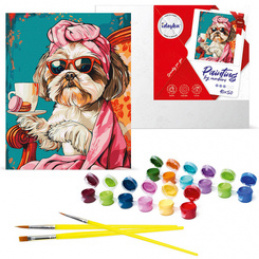 Paint by Numbers Set Fun Shih Tzu KHO6611 40x50 AP0058 Universal