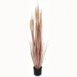 Artificial pink grass in a pot - 125 cm