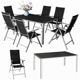 Garden furniture set - 6 x chairs and table