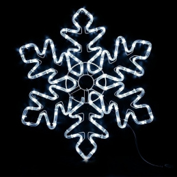 E12C LIGHTS SNOWFLAKE LED STRING 55CM WHITE