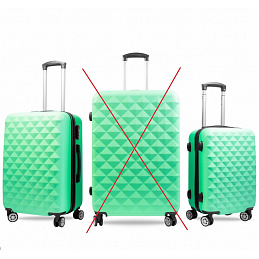 Aga Travel Luggage Set Turquoise, size M + S, 6CZ018 - SECOND QUALITY
