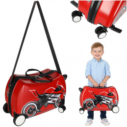 Children's travel suitcase on wheels carry-on luggage motorcycle