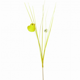 Decorative grass with an Easter chick