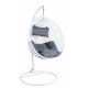 Aga Hanging armchair ORTA White - Dark Grey