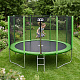Aga SPORT PRO Trampoline 366 cm Light Green + Safety Net + Ladder