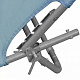 Aga Garden Reclining Lounger with Canopy Light Blue