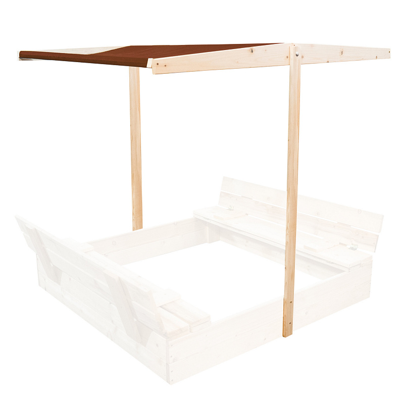 Aga Canopy for Children's Sandbox 120x120 cm Brown 6DZ087 - II. QUALITY