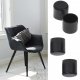 Furniture leg caps 19 mm Black