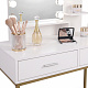 Aga Dressing Table with Mirror and LED Lighting + Stool Matte White