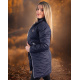 Versace 19.69 Women's Quilted Coat C67 Navy