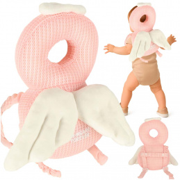 Head protection cushion for learning to walk with a backpack Safety angel during a fall