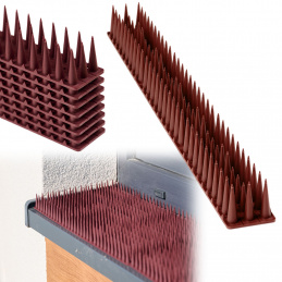 Pigeon spikes bird stopper plastic dense brown 8pcs. 43 cm