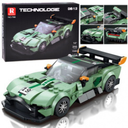Technical bricks Sports car DB12 GREEN spoiler 316-ele ZA5789 universal