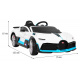 Bugatti Divo Kids Electric Car White + Remote Control + EVA + Slow Start + LED MP3