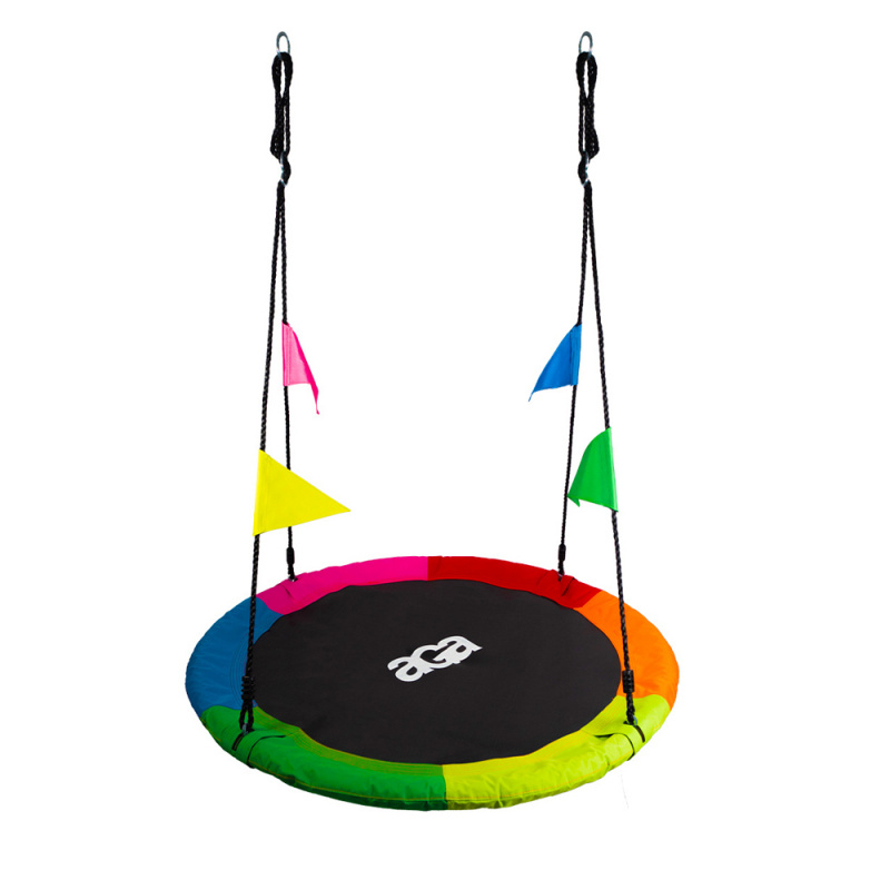 Aga Hanging Swing Ring 90 cm Six-colored with Flags