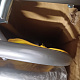 Aga 2x Garden Reclining Sun Lounger with Canopy Yellow 6DAZ645 - SECOND QUALITY