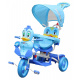 3-Wheel Balance Bike for Kids Kačenka Blue + Sounds + Canopy + Barrier + Footrest + Handle + Storage Space
