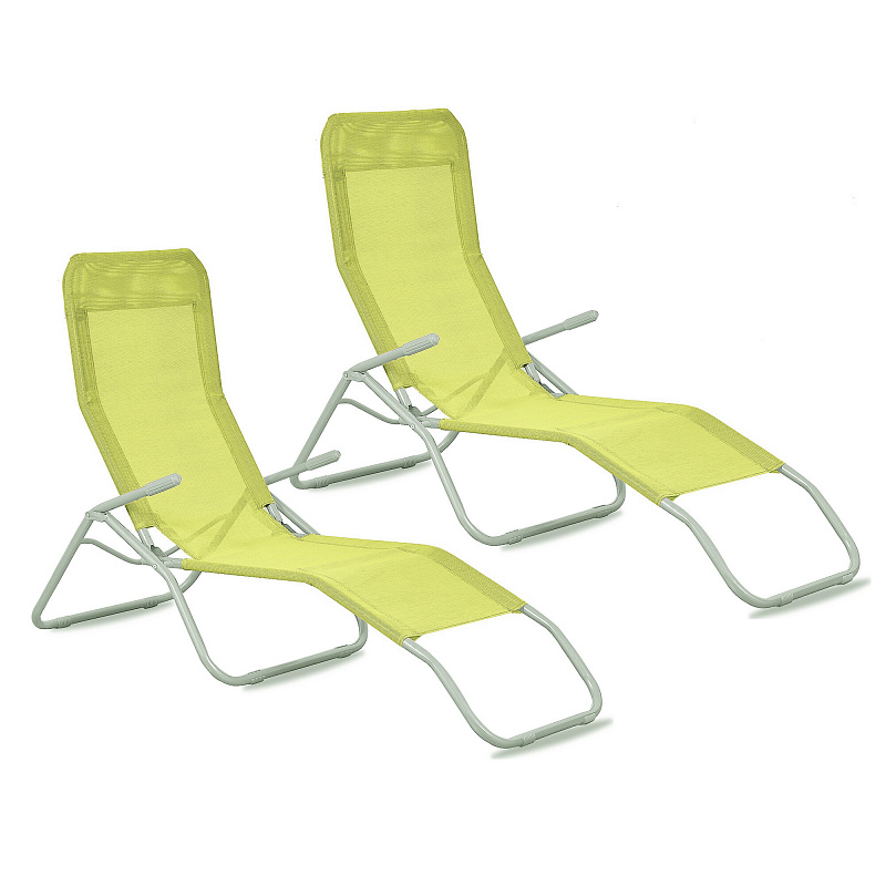 Aga 2x Garden Lounger SIESTA Green