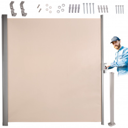 Awning for side terrace LUARO 180 x 400 cm beige