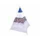 Children's teepee tent ZA3557 Tm. blue/White