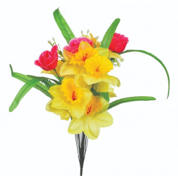 Bouquet of Artificial Flowers Yellow Daffodils - 54 cm