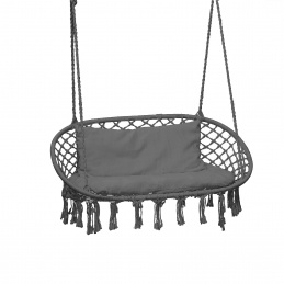 Linder Exclusiv Double Hanging Rocking Chair Dark Grey