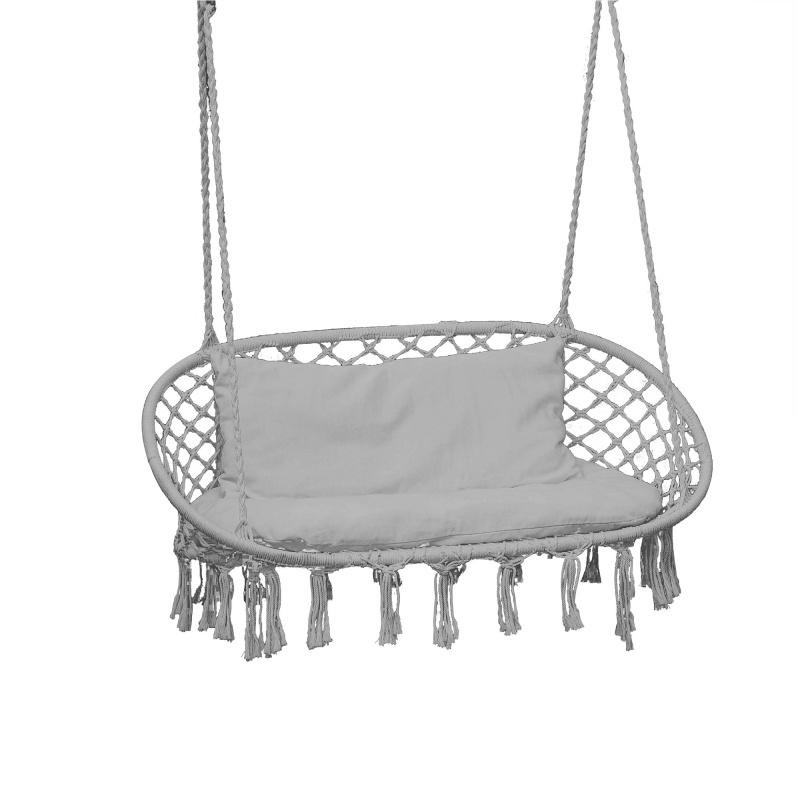 Linder Exclusiv Double Hanging Rocking Chair Light Grey