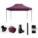 Aga Sales Stand without Sidewalls 3x4.5 m Dark Red