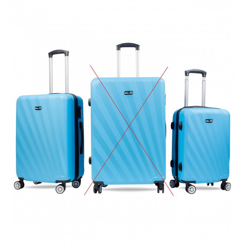 Aga Travel Suitcases, size. M+S Blue 2CZ046 - II. QUALITY