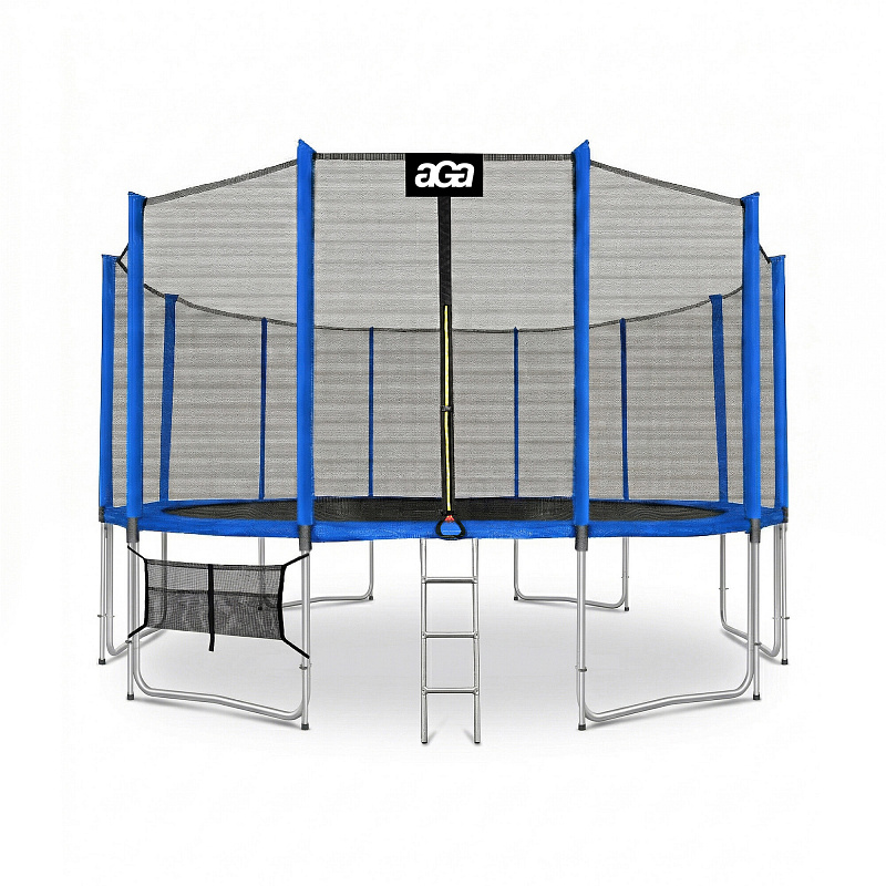 Aga SPORT PRO Trampoline 500 cm Blue + Safety Net + Ladder + Shoe Pocket