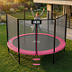 Aga SPORT PRO Trampoline 305 cm Pink + Safety Net + Ladder