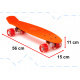 Aga Frisbee skateboard LED wheels orange