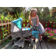 Multifunctional 4-in-1 Doll Stroller ZA4543 Gray-Turquoise