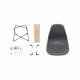Aga 2x Dining Chair Grey