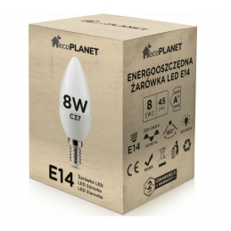 LED bulb E14 candle 8W 700lm - warm white