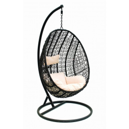 Hanging chair on a steel frame